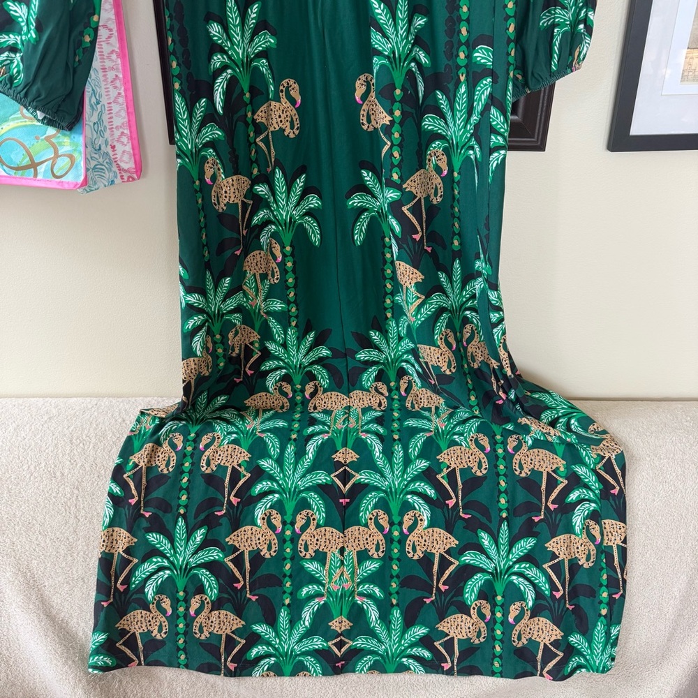 NWOT 🦄 Lilly Pulitzer Wexlee Long Sleeve Maxi Dress Evergreen Stir It Up Size 10 - Picture 10 of 10